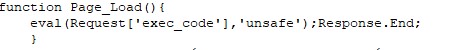 Figure 6. Code showing  the exec_code query parameter