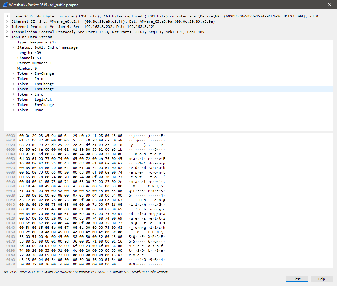 Figure 4. A successful response to the SQL brute-force request