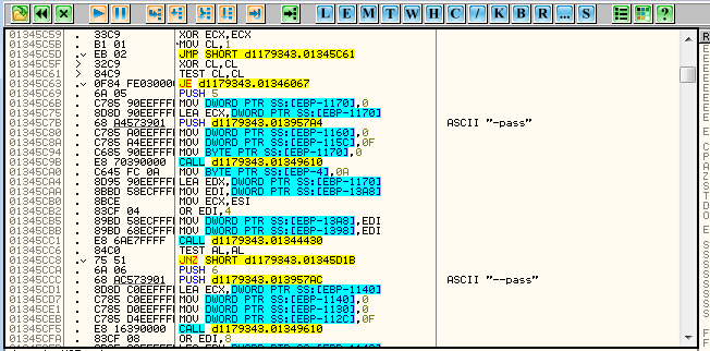 Figure 2. Checking for arguments (pass)