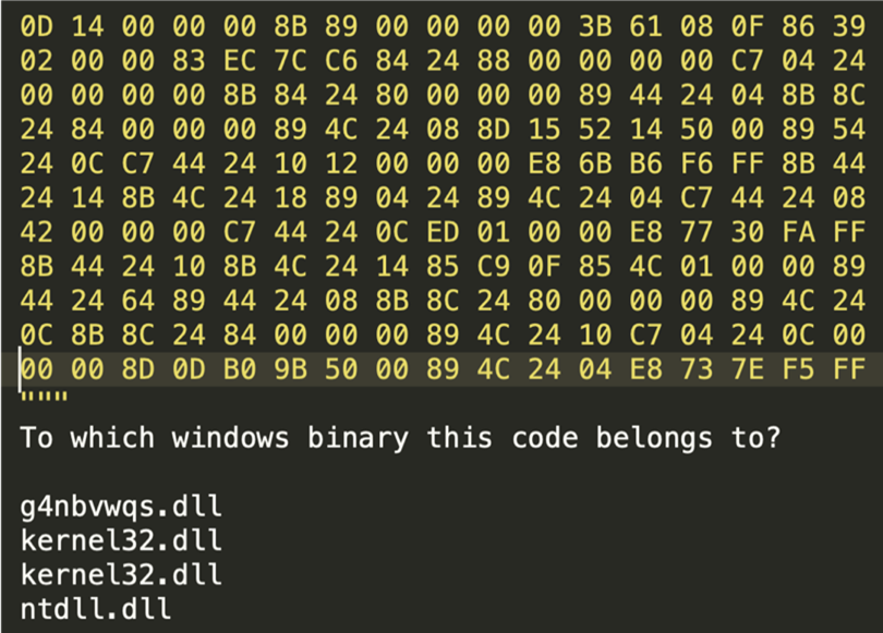 Codex parsing and recognizing binary in the form of hexadecimal values