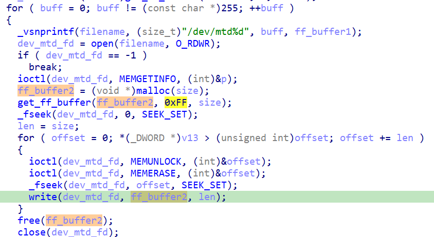 VPNFilter “dstr” third-stage code for writing to raw flash memory 