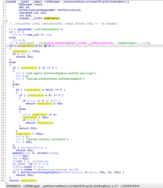 Figure 6. The server verifying the client’s authorisation object and uid