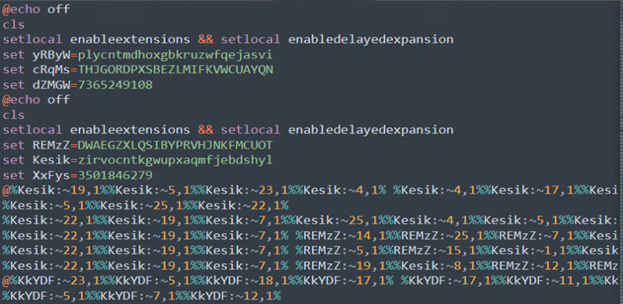 Figure 9. Code snippets showing Enable Extensions and Enable Delayed Extensions commands