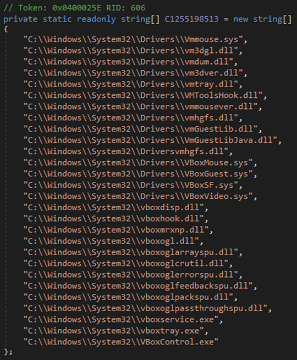 The virtual machine files being checked by HavanaCrypt