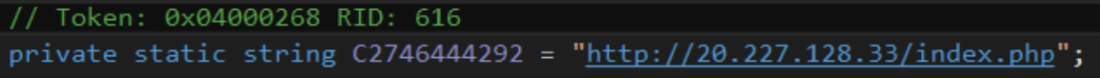 The function used by HavanaCrypt to send a GET request to its C&C server 