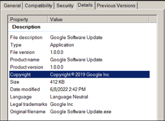 The file description of the binary file of HavanaCrypt