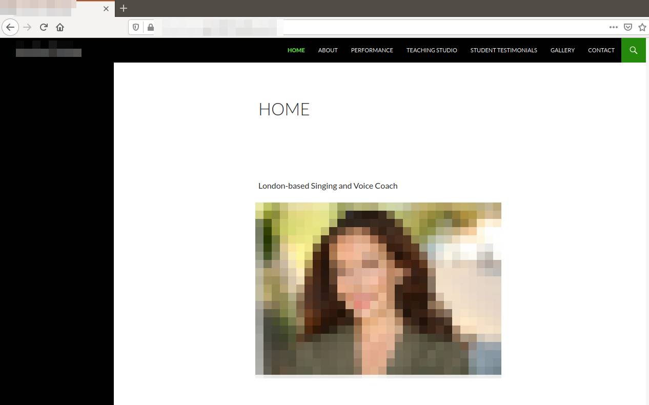 Figure 2. Homepage of the legitimate compromised website