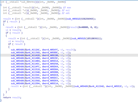 Figure 8. BlackMatter’s routine for API harvesting