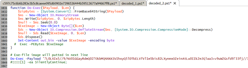 Figure 28. Dumping LockBit 3.0’s payload