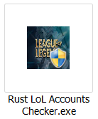 Figure 1. The icon of one of the malicious applications, named "Rust LoL Accounts Checker" 