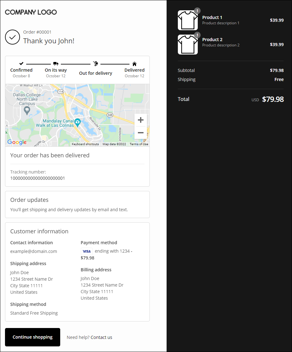 Figure 2. The customer’s PII is displayed despite the lack of proper authentication.