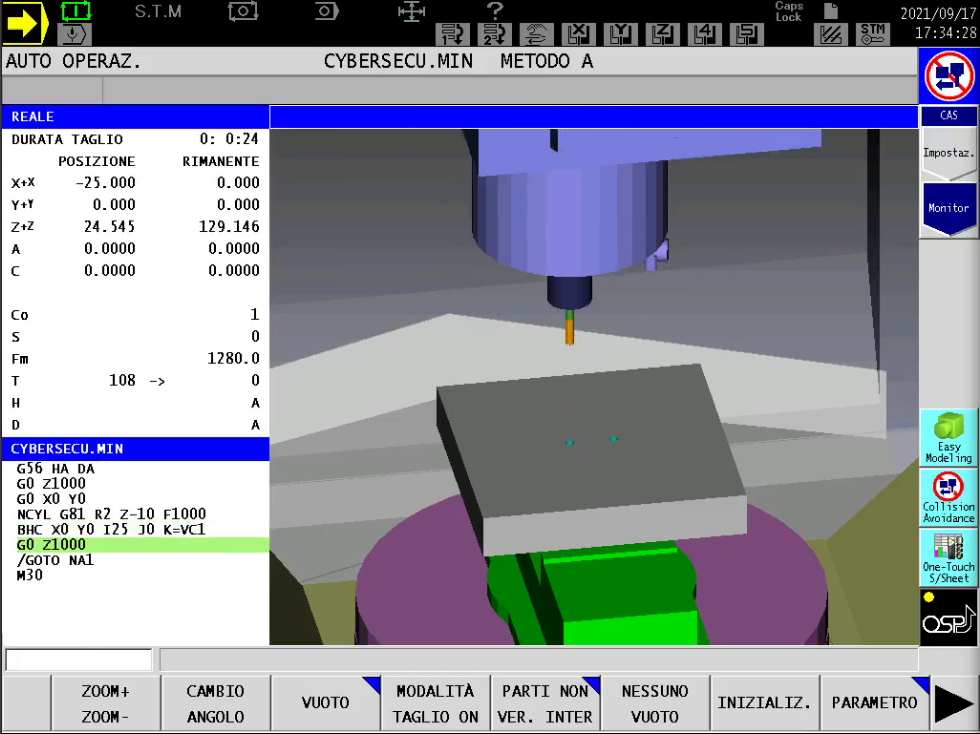 Figure 4. A parametric program executing two holes as part of a legitimate operation