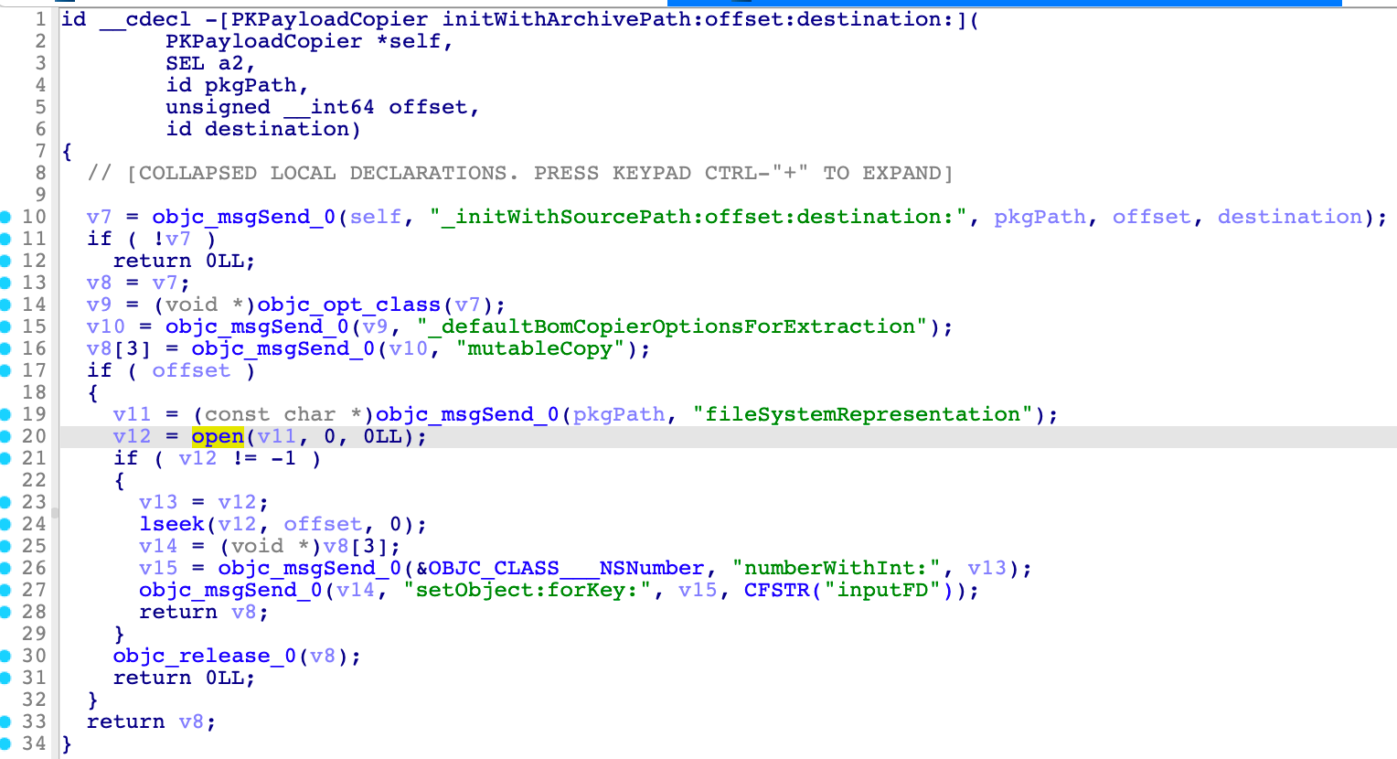 The implementation of the initWithArchivePathXXX method