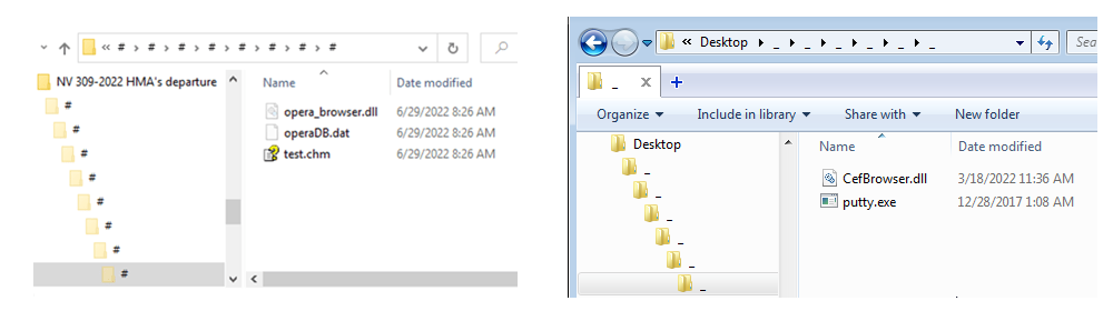 Similar folder structure of BRONZE PRESIDENT (left) and Earth Preta (right)