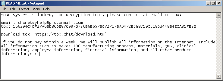 Figure 7. The WannaRen ransom note