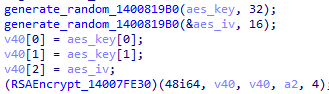 Figure 10. Generation of AES Key and IV