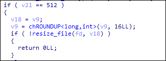 Royal ransomware rounds up the file size to multiples of 16
