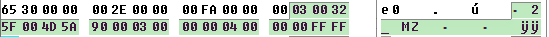 Figure 13. Encoded binary array inside the configuration file
