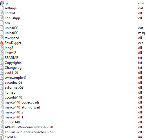   Figure 3. A list of files dropped by the installer; while most of them are clean legitimate files, some are patched or malicious files