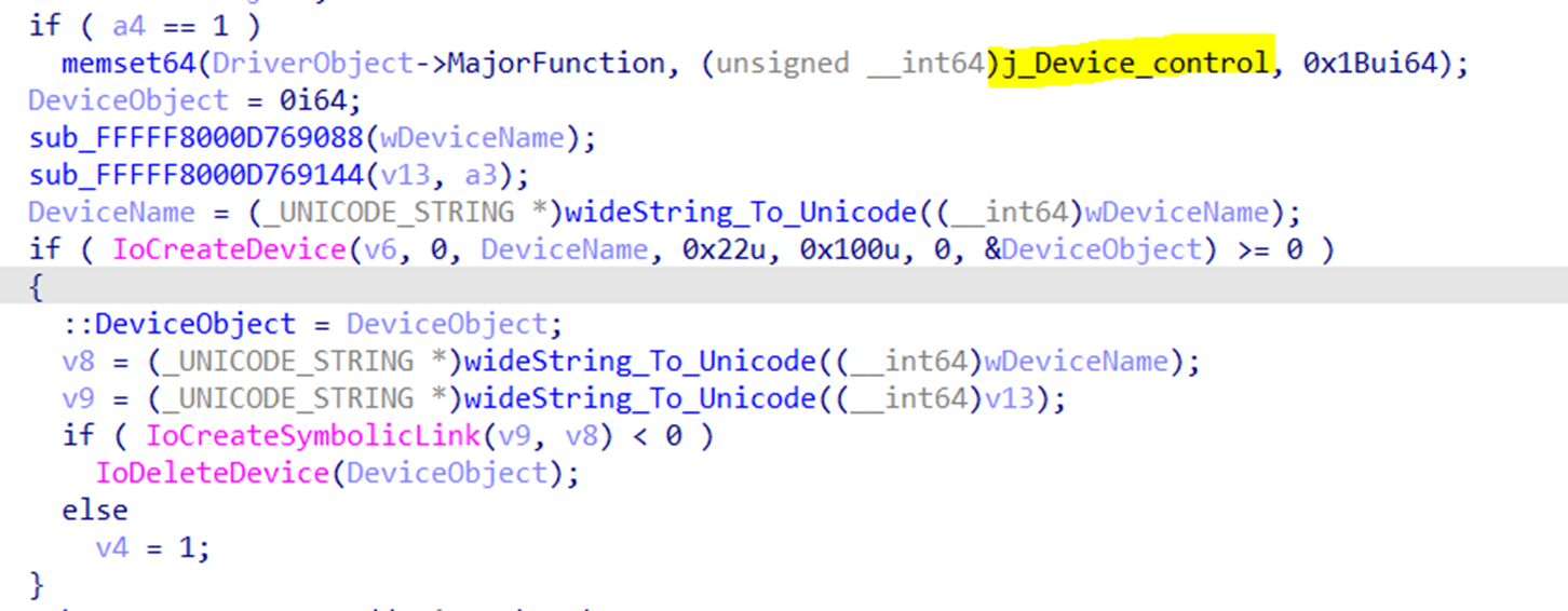 Figure 10. Initialising IO handlers