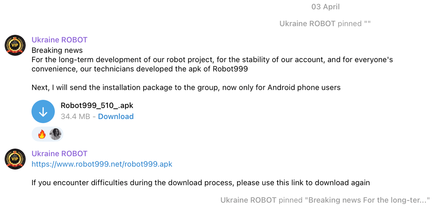 Figure 2. Posts by the group owner advertising the malicious app