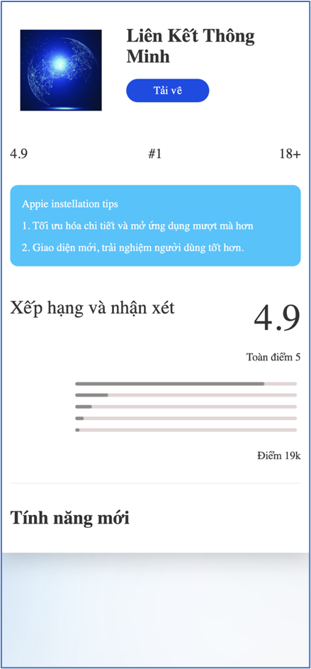 Figure 1. Examples of app store pages in Vietnamese and Thai, containing text that mentions app installation tips. The second screenshot is spoofing a Thai government entity.