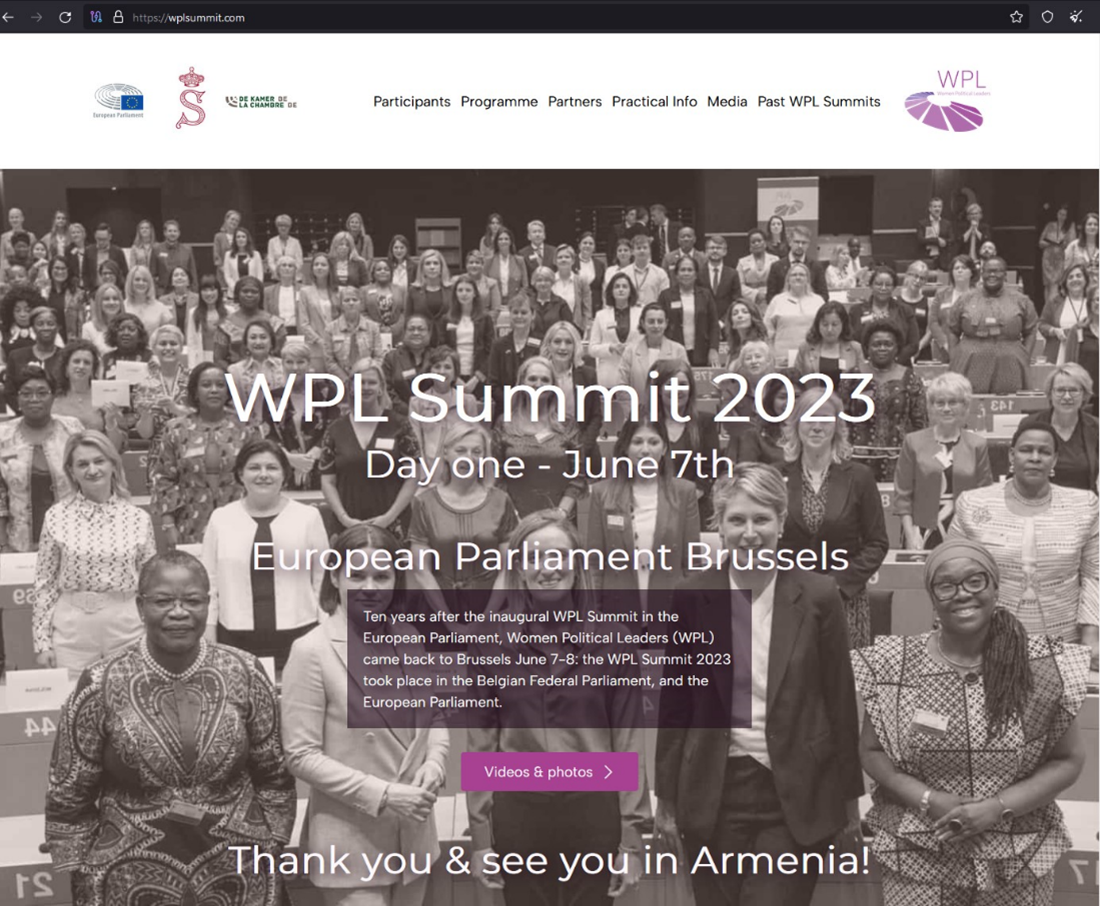 圖 1：冒牌的 WPL Summit 2023 網站。