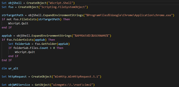 Figure 1. Verifying chrome installation and AppData path presence 