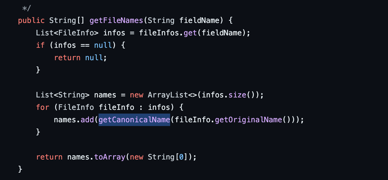 Figure 2. The vulnerability enables the path traversal payload to persist in the final filename.