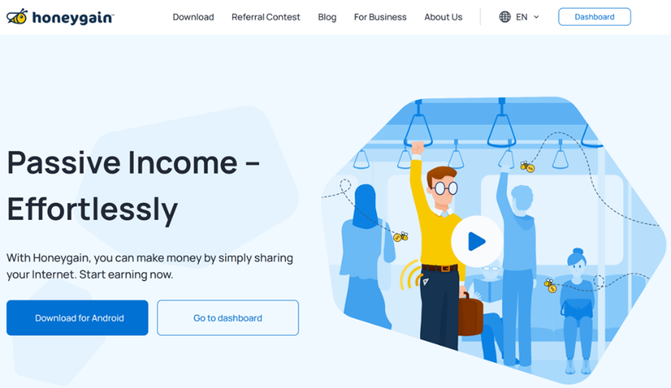 Companies advertising passive income by sharing an internet connection