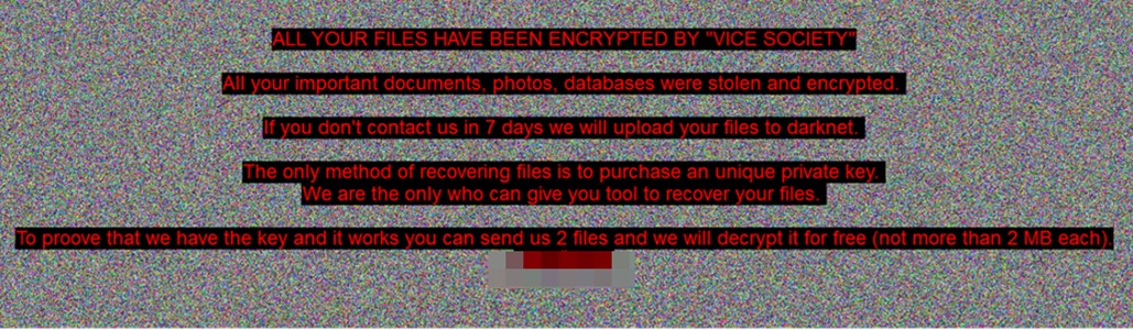 Figure 5. The ransomware note (top) and desktop ransom message (bottom) displayed on the victim’s machine