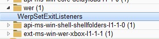 Figure 5. “WerFaultSecure.exe” calls WerpSetExitListeners