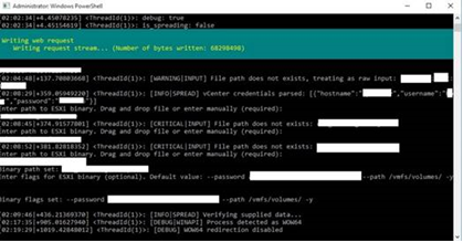 Writing the PowerShell script in memory