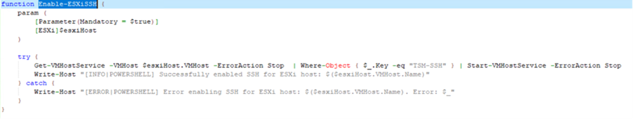Enabling SSH in ESXi 