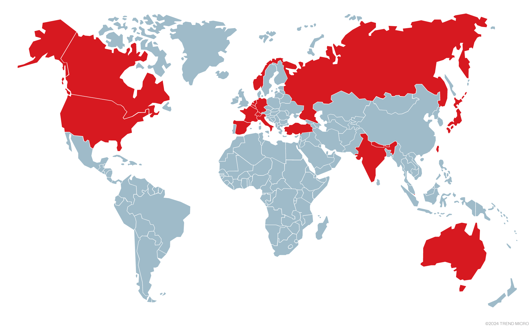 Figure 2. Countries affected by Earth Minotaur’s attacks
