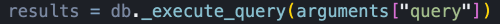 Figure 1. The line that causes SQL injection in Anthropic SQLite MCP server source