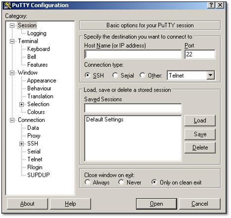 Figure 7. PuTTY SSH client interface, deployed under various filenames (e.g., test.exe, 1.exe, 2.exe, 3.exe) on compromised systems