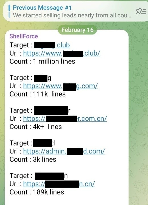 Figure 22. TeamPCP using aliases and advertising their victims