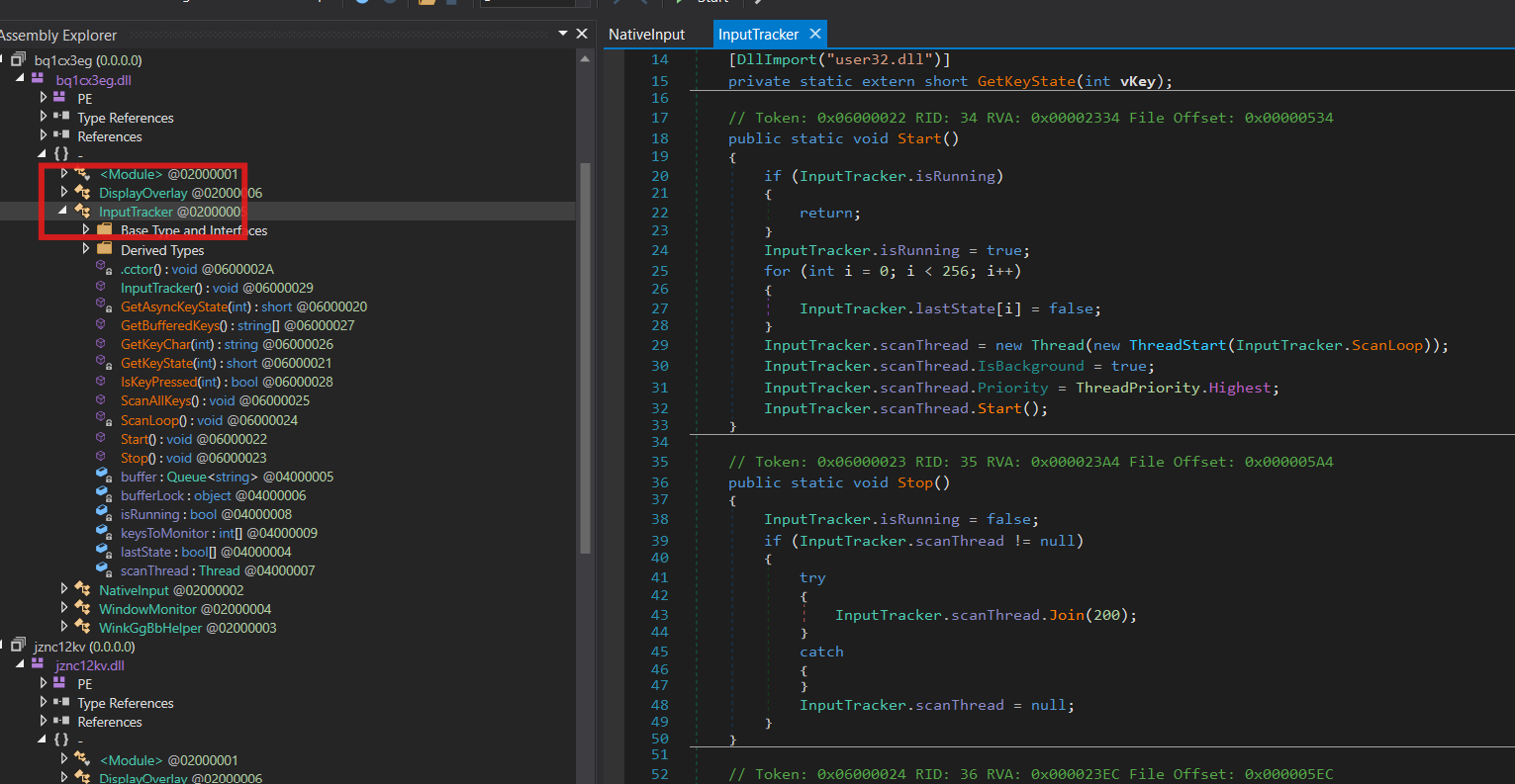 Figure 9. Input Tracker Module logs keystrokes in real time and stores them in a buffer for later use