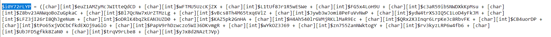Figure 23. A snippet of the variable where the decoded result will be stored