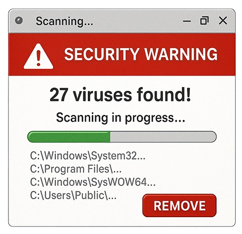 Imitation Antivirus Scans