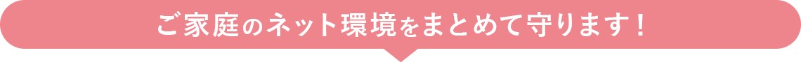 ご家庭のネット環境をまとめて守ります！